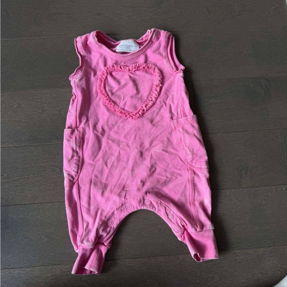 Designer From Denny’s! Pink Baby Heart Romper
